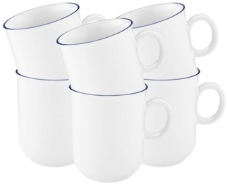 Seltmann Weiden Compact Blaurand Henkelbecher 250 ml 6er Set