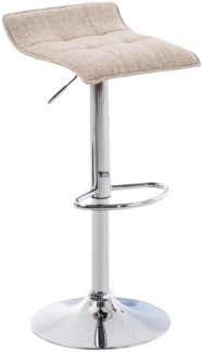 CLP Barhocker Madison Stoff höhenverstellbar und drehbar,creme