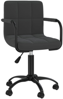 vidaXL Esszimmerstühle 6 Stk. Drehbar Schwarz Samt 3088020