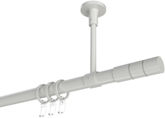 Gardinenstangen-Set Sonette Elanto 480 cm (geteilt in 3x160 cm), 1-läufig, 20 mm Ø Weiß