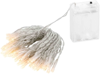2x 50er LED Lichterkette Set Batteriekette Weihnachten Beleuchtung Deko warmweiß