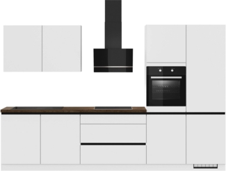 IMPULS KÜCHEN Küche "Dublin", Ausrichtung wählbar, Schubkästen mit Soft-Close, vormontiert, wahlweise mit E-Geräten, mit Vollauszug, Breite 340 cm