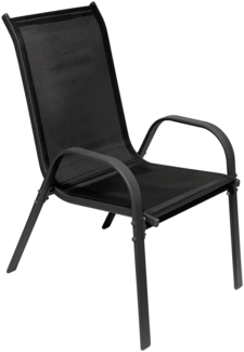 8er Outdoorstuhl Gartenstuhl Stapelstuhl Metall Anthrazit schwarz
