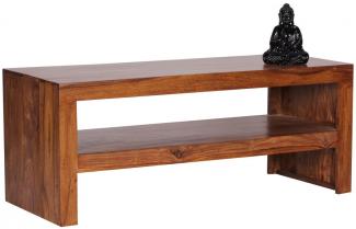 Couchtisch Massivholztisch AMAR 110x45 cm Holz Sheesham Landhaus-Stil