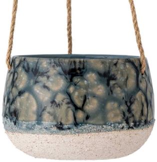 Bloomingville Blumentopf Bloomingville Blumentopf Hänger MOWBRAY Blau Grün 15 cm