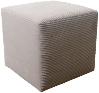 Kubus I Sitzwürfel Hocker Sitzhocker 45x45x45 cm Cordstoff beige