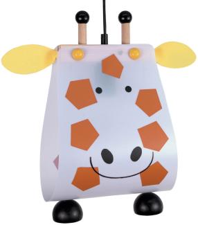 Witzige LED Kinderzimmerlampe tierisch leuchtende Pendelleuchte GIRAFFE