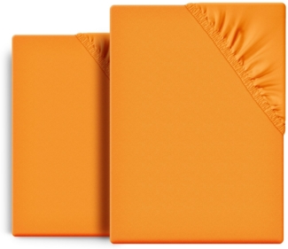 Beautex Spannbettlaken 2er Set Spannbetttuch Bettlaken Premium Baumwolle Jersey 160g/m², Jersey, Gummizug: rundum, (2 Stück)