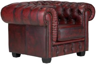 Sessel Chesterfield Big Echtleder rot