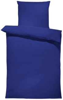 One Home Bettwäsche Unifarben Einfarbig, Renforcé, 2 teilig, Baumwolle mit Reißverschluss, Komfortgröße