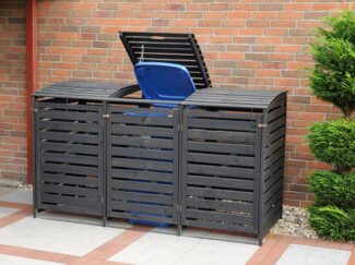 promadino Mülltonnenbox Vario V, für 3x240 l, anthrazit