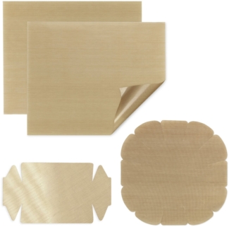 Maximex Backmatte Antihaft-Zuschnitt, Kunststoff (Set, 4-tlg), für runde und eckige Backformen, wiederverwendbar