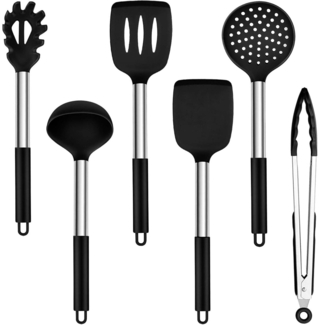 TEAMFAR Küchenhelfer Set Silikon Edelstahl Hitzebeständig