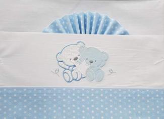 Duffi Baby 'Bärchen und Stern' 3-tlg. Babybett-Set blau