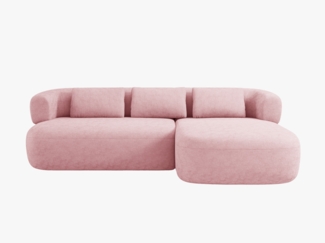 Micadoni 5-Sitzer Ecksofa Jenny Rechts Chenille Perfect Harmony Rosa