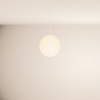 s.luce Orb Glaskugel Galerieleuchte Aufhängung 500cm Weiß Weiß Ø 20cm