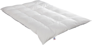 Irisette Daunendecke Nora extra warme Winterdecke, aus 100% Baumwolle 100% Daune mit Aufbewahrungstasche, 155x220 cm, weiß