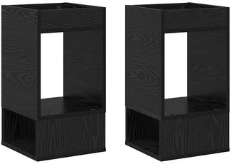 vidaXL Beistelltisch 2 pcs Schwarz Eichen-Optik 30 x 30 x 56 cm 890931