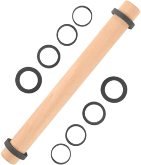 Nudelholz Buchenholz Teigroller Einstellbar Rolling Pin 5 Größen 40 cm