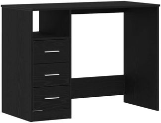 vidaXL Schreibtisch mit Schubladen Schwarz Eichen-Optik 102x50x76 cm 861993