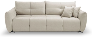MOEBLO Schlafsofa Veltera, mit Bettkasten - modernes Sofa mit Steppung & Schlaffunktion Couch Polstermöbel Sitzmöbel Wohnzimmermöbel 3-Sitzer-Sofa Stoffsofa, (BxHxT): 245 x 86 x 110 cm