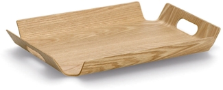 ZELLER 25654 Serviertablett, Holz/Eichefurnier, ca. 44,5 x 33,5 x 4,5 cm