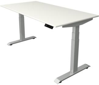 Kerkmann Schreibtisch Sitz-Stehtisch Move 4 silber 160x80x64-129cm elektr. höhenverstellbar weiß