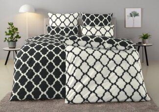 Home affaire Wendebettwäsche Alba in Gr. 135x200 oder 155x220 cm, Renforcé, 2 teilig, Bettwäsche mit Wendeoptik, in verschiedenen Qualitäten, Baumwolle