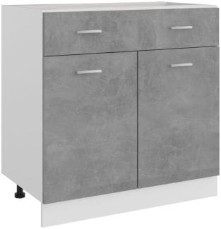 Schubunterschrank Betongrau 80x46x81,5 cm Holzwerkstoff