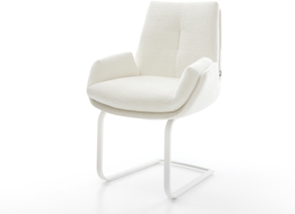 Freischwinger Clea-Flex Bouclé Soft Beige Freischwinger flach Weiß