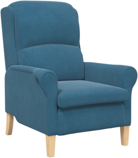 vidaXL blauer Sessel Blau Stoff, Holz Standard Ergonomisch 42009856