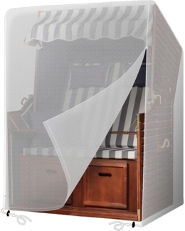 Strandkorb Schutzhülle Wetterfest Wasserdicht 125x90x165cm Transparent