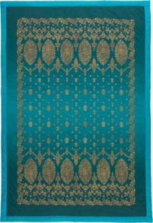 Plaid Bassetti Plaid GOLD DECOR, V1 Smaragdgrün 135 x 190, Bassetti