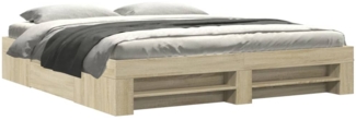 vidaXL Bettgestell ohne Matratze Sonoma-Eiche 180x200 cm Holzwerkstoff 3295452