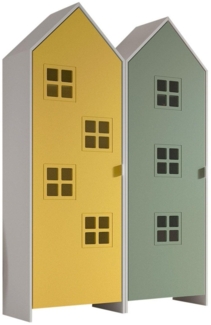 Schrank Casami Bruges 37 x 115,2 x 171,3 cm MDF Grün Gelb