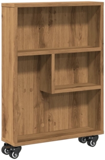vidaXL Aufbewahrungswagen Schmal Artisan-Eiche 48x13x68 Holzwerkstoff 855231