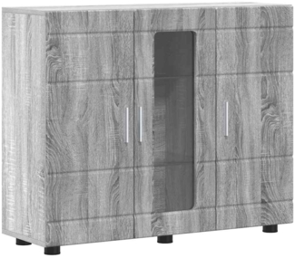 vidaXL Sideboard mit Tür Grau Sonoma 55,5 x 29 x 100 cm Holzwerkstoff 880307