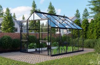 Vitavia Gewächshaus "Meridian 2 8300", schwarz, 8,3 m²,3 mm ESG