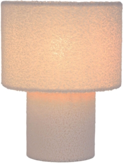 näve Tischleuchte Fluffy, ohne Leuchtmittel, fluffiger Plüschbezug, H:31cm D:23cm, Zuleitung mit Kippschalter, E27