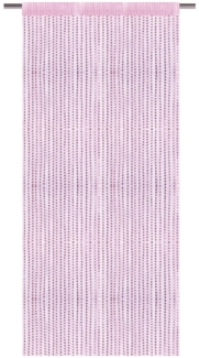 Fadenvorhang Lurex- Optik Fadengardine mit Stangendurchzug Türvorhang, attraktiv und modern in vielen verschiedenen Ausführungen erhältlich (rosa - kirschblütenrosa / ca. 90x200 cm)