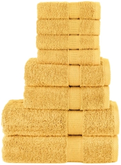 vidaXL 8 tlg. Premium-Handtuch-Set SOLUND Golden 600 g/m² 137542