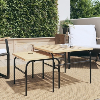 vidaXL Outdoor-Satztische 2 Stk. Braun und Schwarz Stahl 4009307