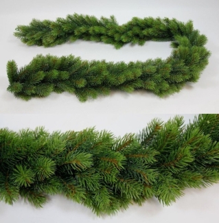 Kunstgirlande Künstliche Tannengirlande rund 170cm Double DP künstliche Girlande Tanne, Seidenblumen Roß, Spritzguss-Verfahren