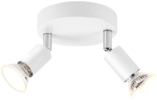 ZMH LED Deckenleuchte GU10 - 2 Moderne runde Deckenstrahler 350 Deckenspots fr Kchen Flur Schlafzimmer Wohnzimmer - Ohne Leuchtmittel Wei?