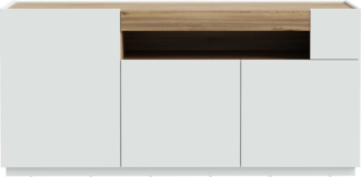 Sideboard Lüttich / Lewisville, Holzwerkstoff, Grau, Holzfarben, 179 x 86 x 41 cm