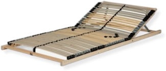 Lattenrost 90x200 cm - Kopfteil verstellbar 42 Latten 7-Zonen Traglast ca. 140 Kg Birken und Buchenschichtholz Selbstmontage Made in Germany