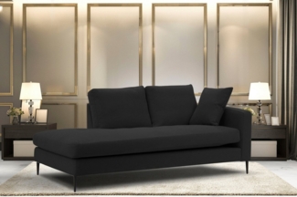 Leonique Recamiere Cozy Chaiselongue, Maße B/T/H: 195/97/80 cm, mit losen Kissen und Metallbeinen, Armlehne links oder rechts wählbar