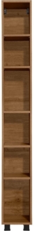 welltime Hochschrank Trento, Badmöbel, Badregal, Regal, Breite 25 cm Standregal, Badezimmer-Regal, für viel Stauraum