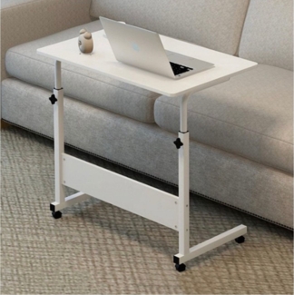 Kaufexpress GmbH Laptoptisch Höhenverstellbarer Tisch mit Rollen – 80×40 cm – für Bett & Sofa