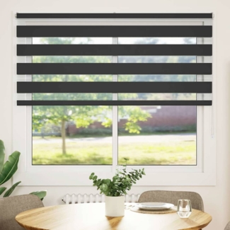 vidaXL Zebrarollo Schwarz 165x150 cm Stoffbreite 160,9 cm Polyester 4014248